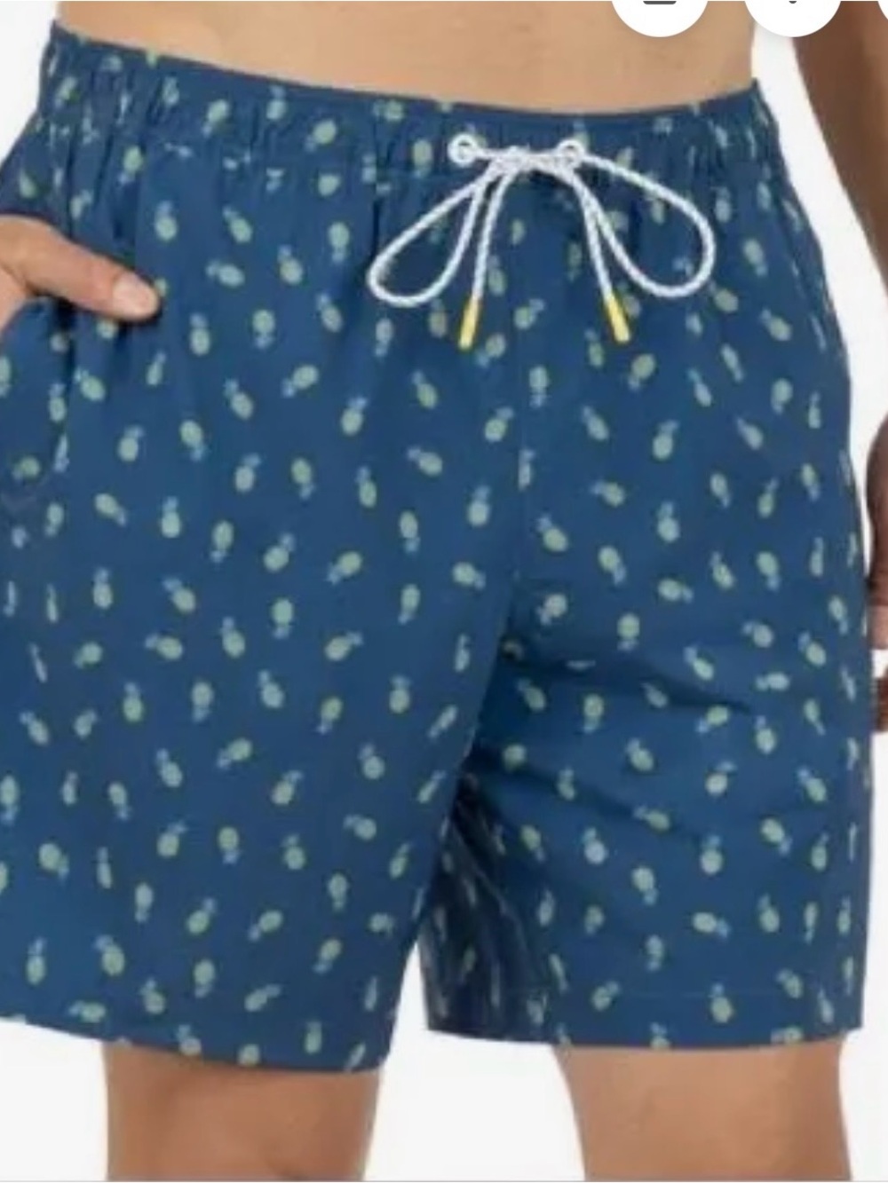 Bonobos Blue Pineapple Print Swim Trunks